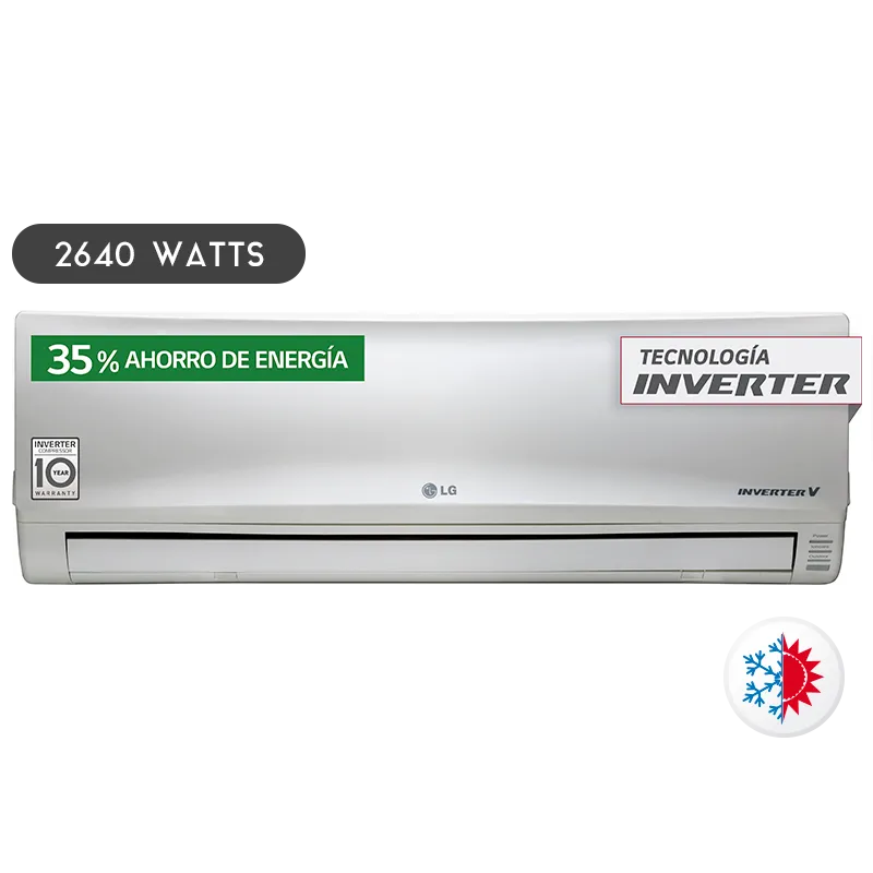 Aire Acondicionado Split LG 2640W Frio Calor Mega Invert