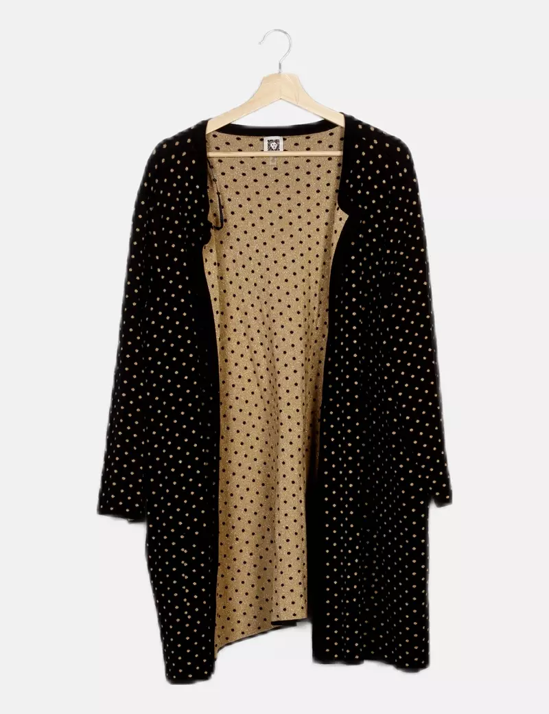 Anne Klein Chaqueta de punto negra dots