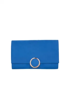 Bolso Fiesta Azul Klein Cierre Dorado