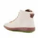Botines planos ONFOOT blancos con cordones naranjas