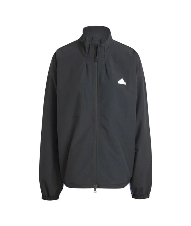 Chaqueta adidas Express All Gender Anti-Microbial Breaking Tracktop Mujer Negro