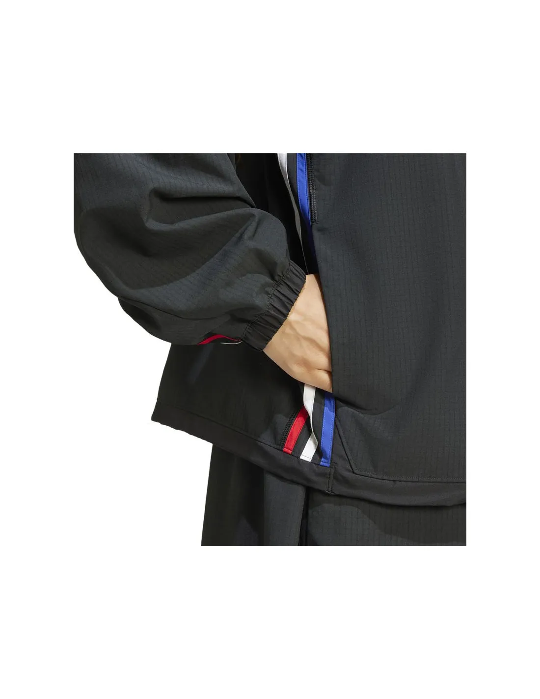 Chaqueta adidas Express All Gender Anti-Microbial Breaking Tracktop Mujer Negro