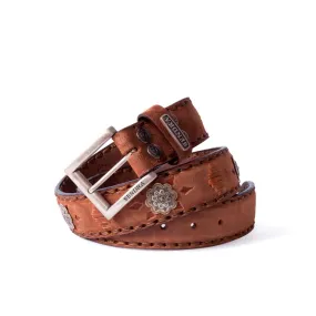 Cinturón Sendra Western en cuero con chapa metálica