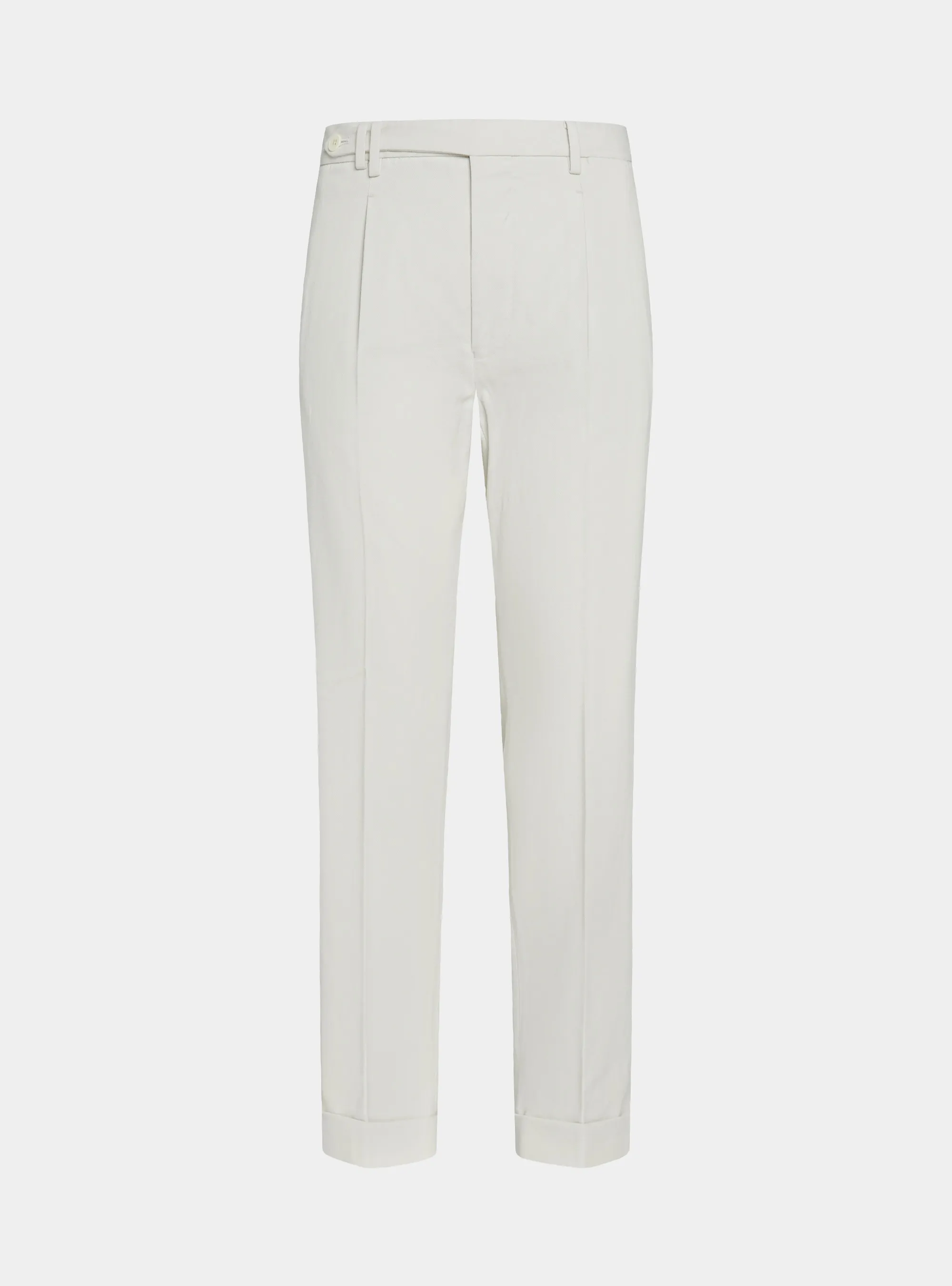 Pantalón de pinzas de sarga de algodón y cachemira
