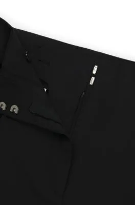 Pantalones regular fit de talle alto de lana virgen