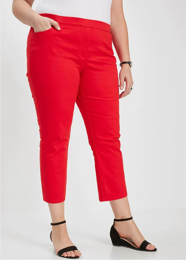 Pantalón de algodón cropped Negro