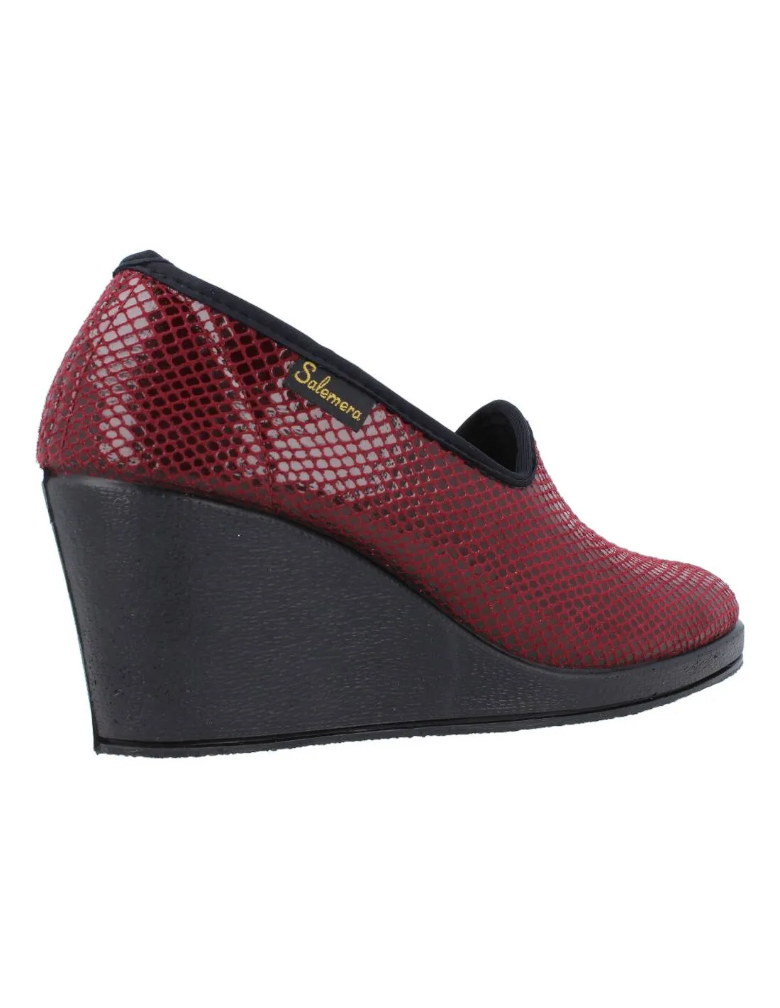 Salemera - Zapatillas Casa Cerrada Maxi Cuña Burdeos
