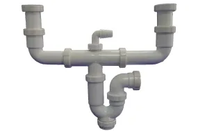 Sifon evacuacion curvo doble 1 1/2 - 1 1/2 t-47 hidrotecnoagua 50215