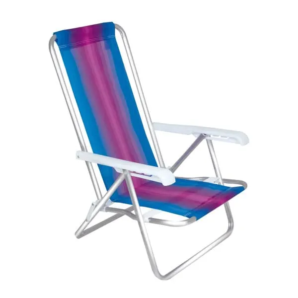 Silla Aluminio Reclinable Rayas Varios Colores MOR