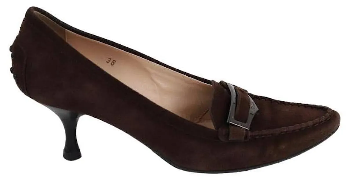 Tod's Tacones de gamuza Castaño 