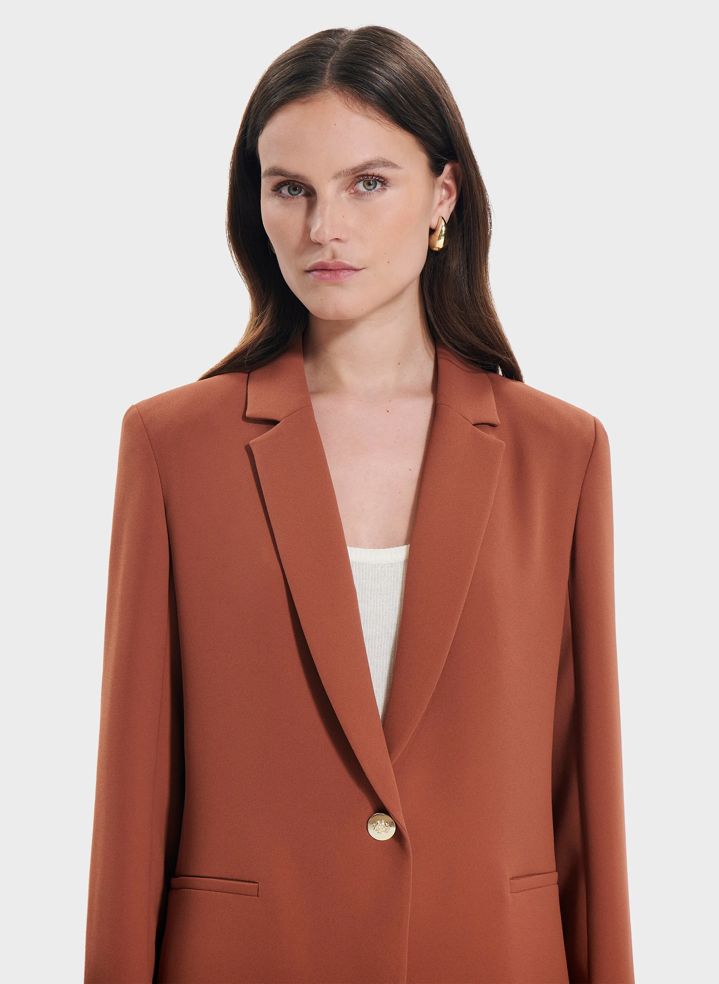 ZAPA VICTORINA - Chaqueta sastre abotonada en marron